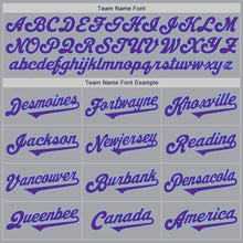 Load image into Gallery viewer, Custom Gray Purple-Light Blue Authentic Two Tone Baseball Jersey