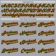 Load image into Gallery viewer, Custom Gray Green-Orange Authentic Two Tone Baseball Jersey