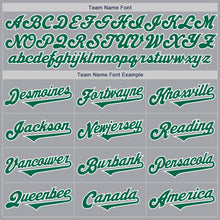 Load image into Gallery viewer, Custom Gray Kelly Green-White Authentic Two Tone Baseball Jersey