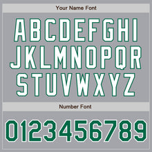 Load image into Gallery viewer, Custom Gray Kelly Green-White Authentic Two Tone Baseball Jersey