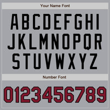Load image into Gallery viewer, Custom Gray Crimson-Black Authentic Two Tone Baseball Jersey