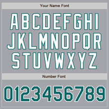 Load image into Gallery viewer, Custom Gray Teal-White Authentic Two Tone Baseball Jersey