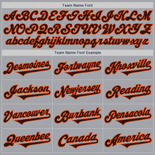 Load image into Gallery viewer, Custom Gray Brown-Orange Authentic Two Tone Baseball Jersey