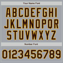 Load image into Gallery viewer, Custom Gray Brown-Gold Authentic Two Tone Baseball Jersey