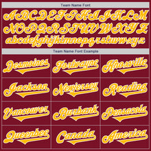 Load image into Gallery viewer, Custom Crimson Gold-White Authentic Two Tone Baseball Jersey
