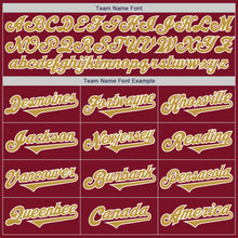 Load image into Gallery viewer, Custom Crimson Old Gold-White Authentic Two Tone Baseball Jersey