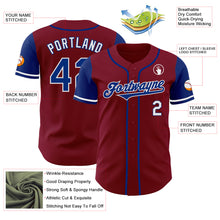 Load image into Gallery viewer, Custom Crimson Royal-White Authentic Two Tone Baseball Jersey