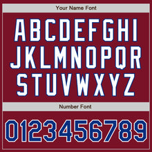 Load image into Gallery viewer, Custom Crimson Royal-White Authentic Two Tone Baseball Jersey