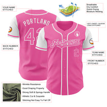 Load image into Gallery viewer, Custom Pink White Authentic Two Tone Baseball Jersey