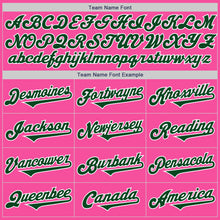 Load image into Gallery viewer, Custom Pink Green-White Authentic Two Tone Baseball Jersey