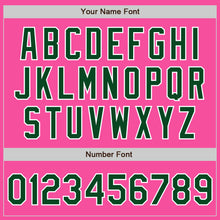 Load image into Gallery viewer, Custom Pink Green-White Authentic Two Tone Baseball Jersey