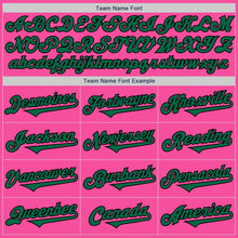 Load image into Gallery viewer, Custom Pink Kelly Green-Black Authentic Two Tone Baseball Jersey