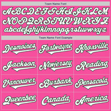 Load image into Gallery viewer, Custom Pink White-Green Authentic Two Tone Baseball Jersey