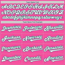 Load image into Gallery viewer, Custom Pink White-Teal Authentic Two Tone Baseball Jersey