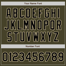 Load image into Gallery viewer, Custom Olive Black-Cream Authentic Two Tone Salute To Service Baseball Jersey