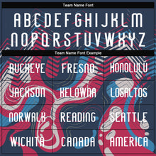 Load image into Gallery viewer, Custom Navy White Fluid Sublimation Volleyball Uniform Jersey