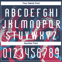 Load image into Gallery viewer, Custom Navy White Fluid Sublimation Volleyball Uniform Jersey