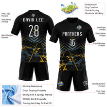 Load image into Gallery viewer, Custom Black White Splash Sublimation Volleyball Uniform Jersey