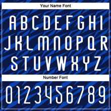 Load image into Gallery viewer, Custom Navy Thunder Blue-Black Geometric Shape Sublimation Volleyball Uniform Jersey