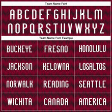 Load image into Gallery viewer, Custom Maroon White-Black Geometric Shape Sublimation Volleyball Uniform Jersey