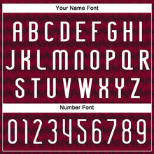 Load image into Gallery viewer, Custom Maroon White-Black Geometric Shape Sublimation Volleyball Uniform Jersey