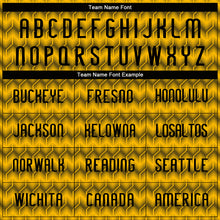 Load image into Gallery viewer, Custom Gold Black Geometric Shape Sublimation Volleyball Uniform Jersey