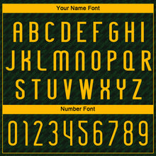 Load image into Gallery viewer, Custom Green Gold Geometric Shape Sublimation Volleyball Uniform Jersey