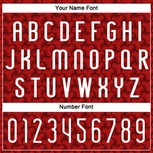 Load image into Gallery viewer, Custom Red White-Black Geometric Shape Sublimation Volleyball Uniform Jersey