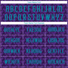 Load image into Gallery viewer, Custom Purple Teal-Black Geometric Shape Sublimation Volleyball Uniform Jersey