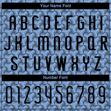 Load image into Gallery viewer, Custom Light Blue Black-White Geometric Shape Sublimation Volleyball Uniform Jersey