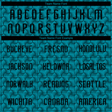 Load image into Gallery viewer, Custom Teal Black Geometric Shape Sublimation Volleyball Uniform Jersey