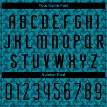 Load image into Gallery viewer, Custom Teal Black Geometric Shape Sublimation Volleyball Uniform Jersey