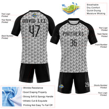 Load image into Gallery viewer, Custom White Black Geometric Shape Sublimation Volleyball Uniform Jersey