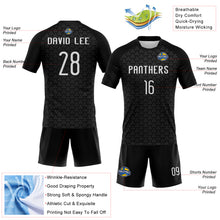 Load image into Gallery viewer, Custom Black White Geometric Shape Sublimation Volleyball Uniform Jersey