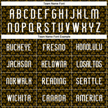 Load image into Gallery viewer, Custom Gold White-Black Geometric Shape Sublimation Volleyball Uniform Jersey