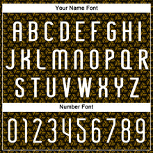 Load image into Gallery viewer, Custom Gold White-Black Geometric Shape Sublimation Volleyball Uniform Jersey