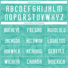 Load image into Gallery viewer, Custom Aqua White Lines Sublimation Volleyball Uniform Jersey