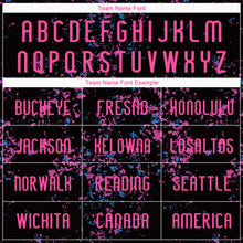 Load image into Gallery viewer, Custom Black Pink-Light Blue Abstract Fragment Art Sublimation Volleyball Uniform Jersey