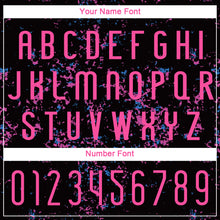 Load image into Gallery viewer, Custom Black Pink-Light Blue Abstract Fragment Art Sublimation Volleyball Uniform Jersey