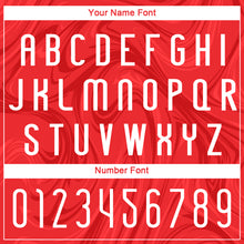 Load image into Gallery viewer, Custom Red White Abstract Fragment Art Sublimation Volleyball Uniform Jersey