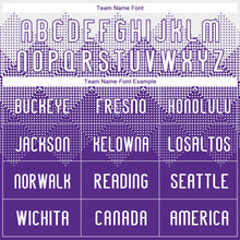 Load image into Gallery viewer, Custom Purple White Geometric Shape Sublimation Volleyball Uniform Jersey