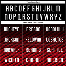 Load image into Gallery viewer, Custom Black White-Red Geometric Shape Sublimation Volleyball Uniform Jersey