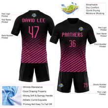 Load image into Gallery viewer, Custom Black Pink Geometric Shape Sublimation Volleyball Uniform Jersey