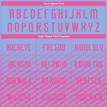 Load image into Gallery viewer, Custom Light Blue Pink Geometric Shape Sublimation Volleyball Uniform Jersey