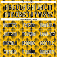 Load image into Gallery viewer, Custom Gold Black-White Geometric Shape Sublimation Volleyball Uniform Jersey