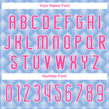 Load image into Gallery viewer, Custom Light Blue Pink-White Geometric Shape Sublimation Volleyball Uniform Jersey