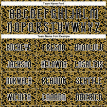 Load image into Gallery viewer, Custom Old Gold Black-White Geometric Shape Sublimation Volleyball Uniform Jersey