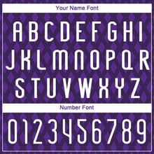 Load image into Gallery viewer, Custom Purple White-Black Geometric Shape Sublimation Volleyball Uniform Jersey