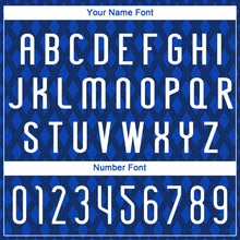 Load image into Gallery viewer, Custom Thunder Blue White-Black Geometric Shape Sublimation Volleyball Uniform Jersey