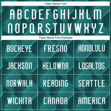 Load image into Gallery viewer, Custom Midnight Green White-Black Geometric Shape Sublimation Volleyball Uniform Jersey